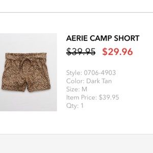 American eagle cheetah shorts